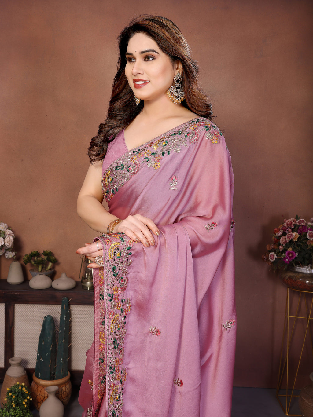 Mint Green Art Silk Saree with Zari, Dori & 5mm Sequins Embroidery | Designer Party Wear Saree for Women