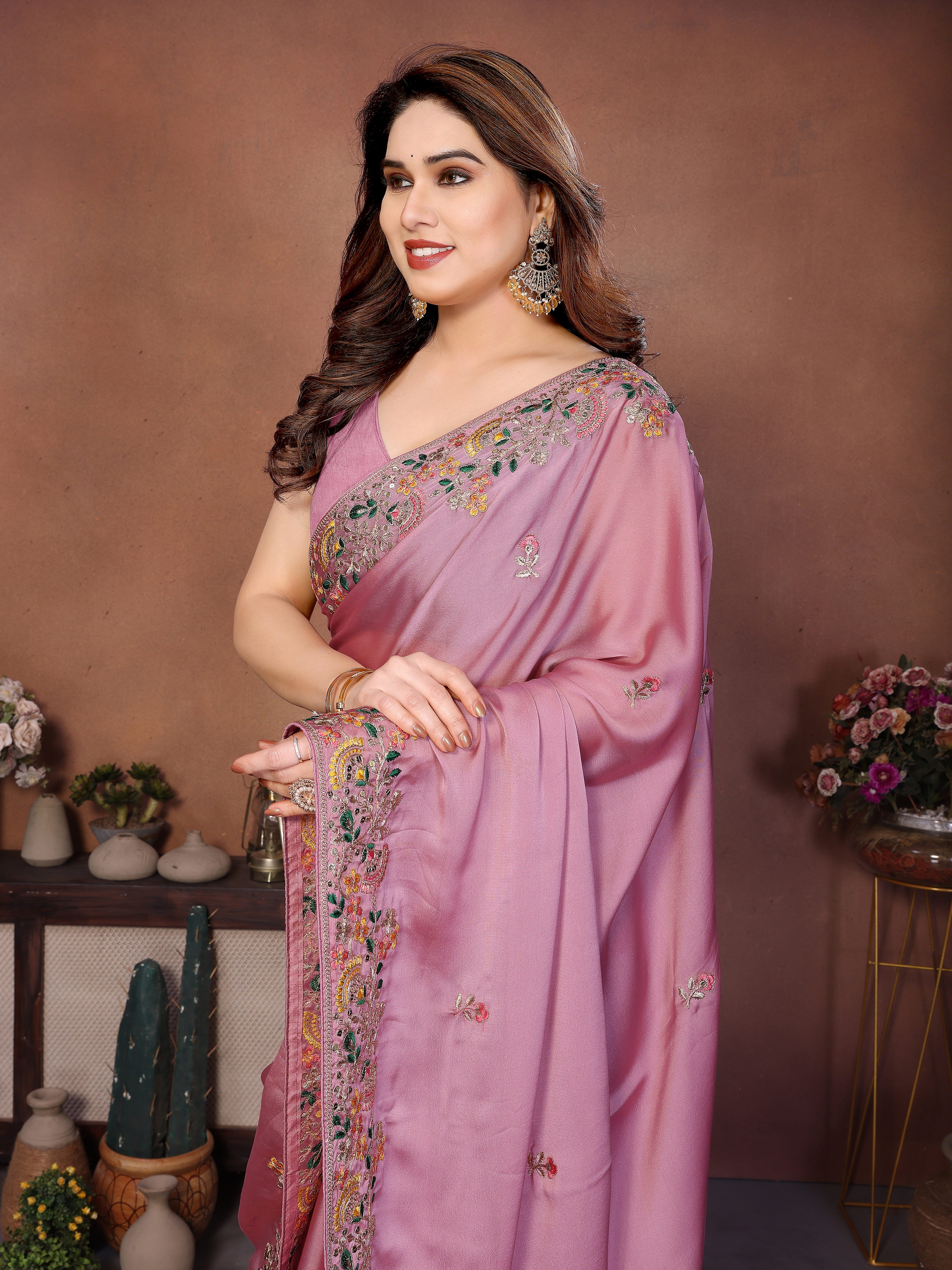 Mint Green Art Silk Saree with Zari, Dori & 5mm Sequins Embroidery | Designer Party Wear Saree for Women
