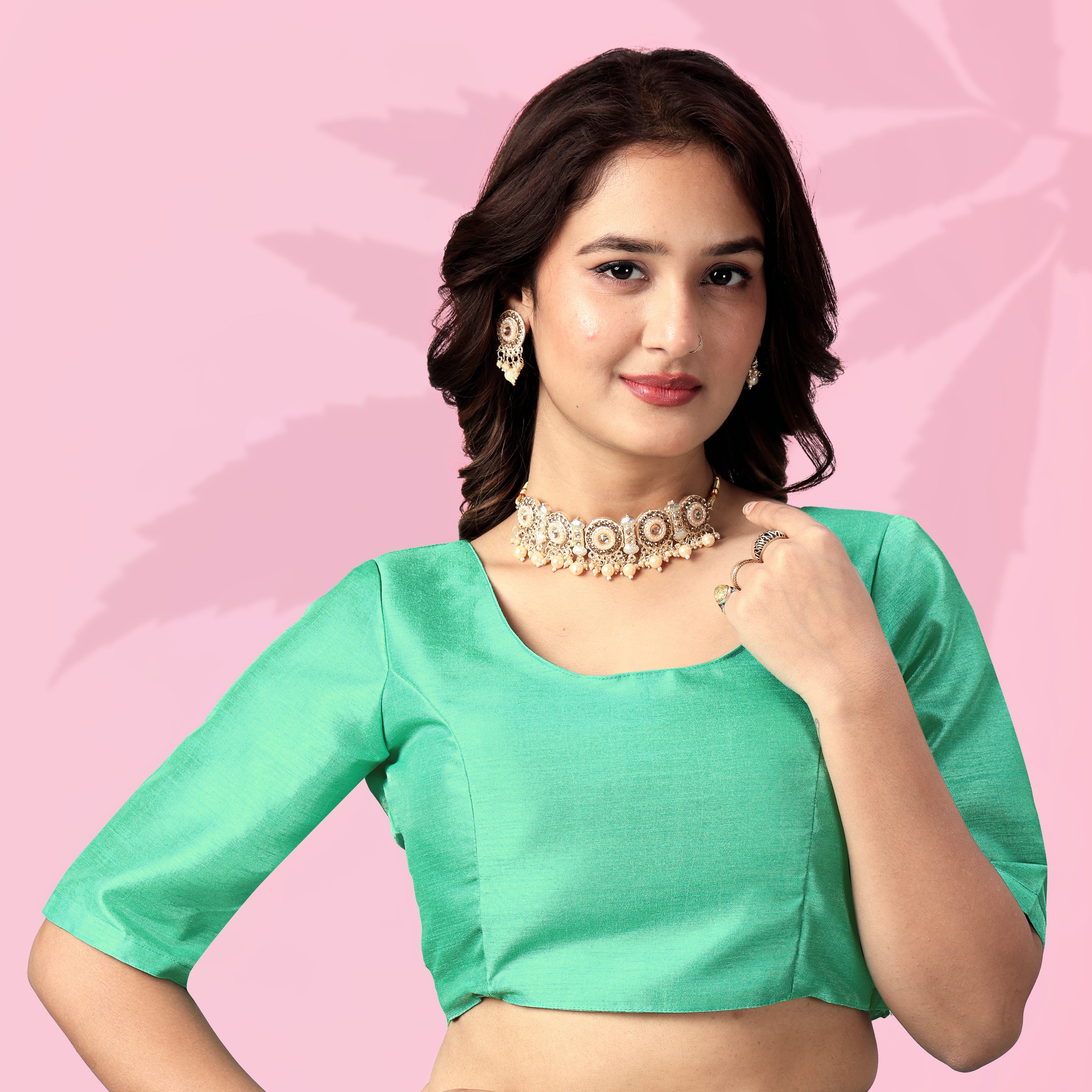 Mint Green Art Silk Saree with Thread & Sequins Work | Designer Party Wear Saree for Women