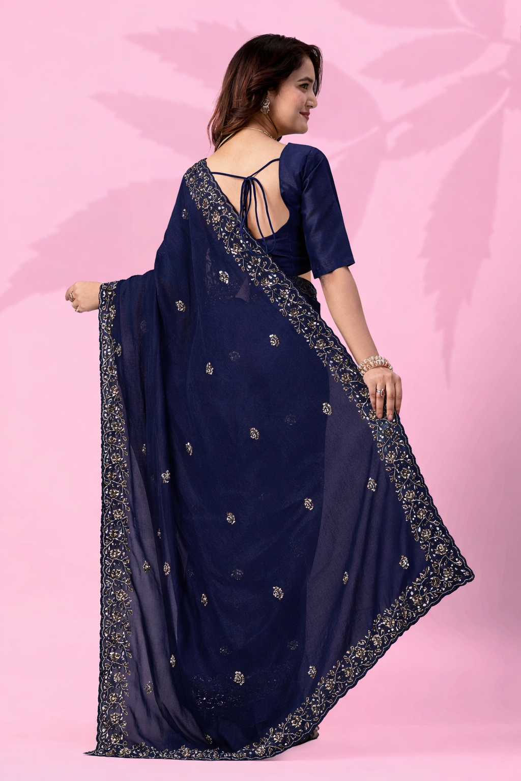 Mint Green Art Silk Saree with Thread & Sequins Work | Designer Party Wear Saree for Women