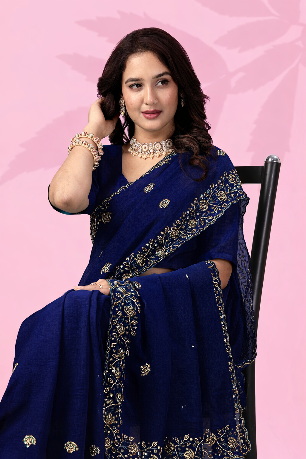 Mint Green Art Silk Saree with Thread & Sequins Work | Designer Party Wear Saree for Women
