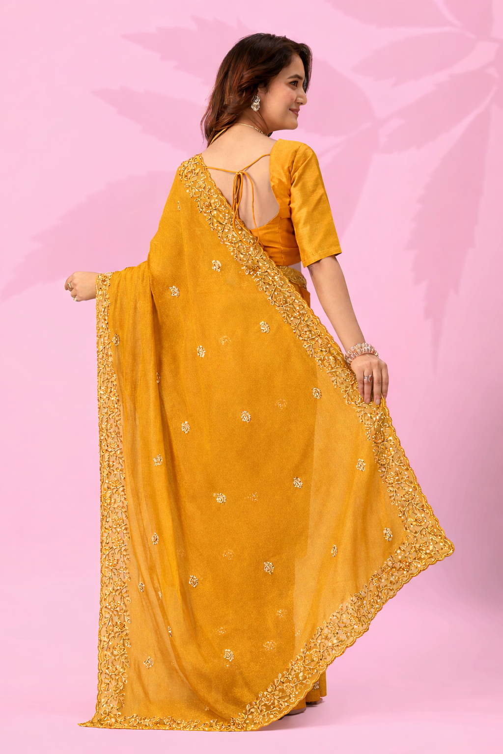 Mint Green Art Silk Saree with Thread & Sequins Work | Designer Party Wear Saree for Women